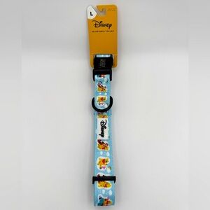 Disney Winnie the Pooh Blue Dog Collar, Sassy Woof, Size Large